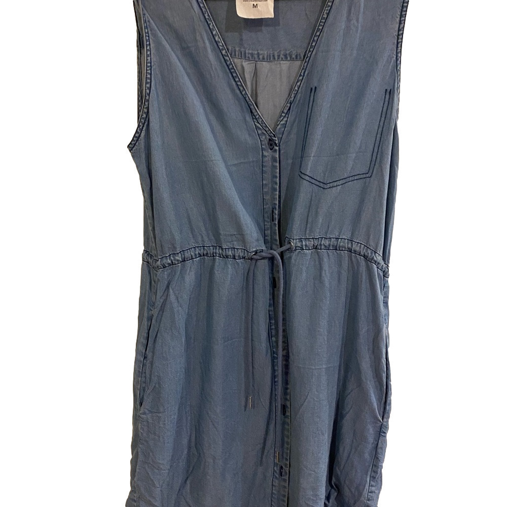 "Cheap Monday" denim sleeveless shirt dress Medium.🩵 - Picture 4 of 5